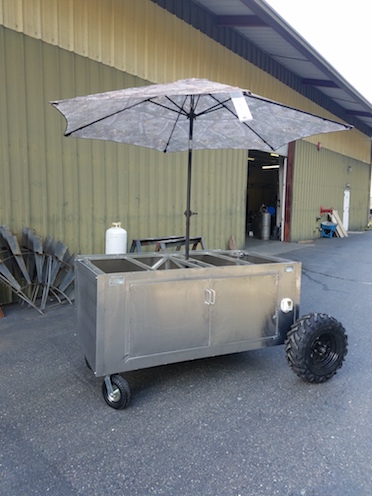 Party Cart with Umbrella.