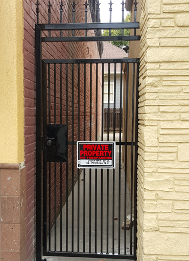 Security Gate for Alleyway.