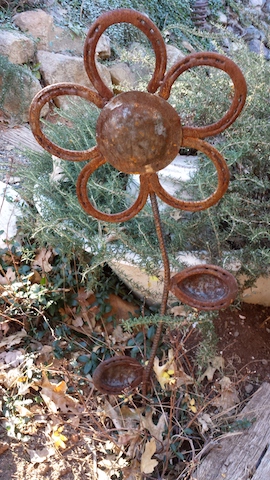 metal flower art.